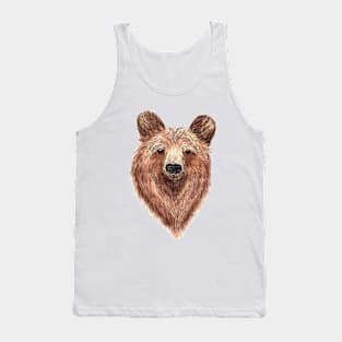 Hand Drawn Bear - color Tank Top